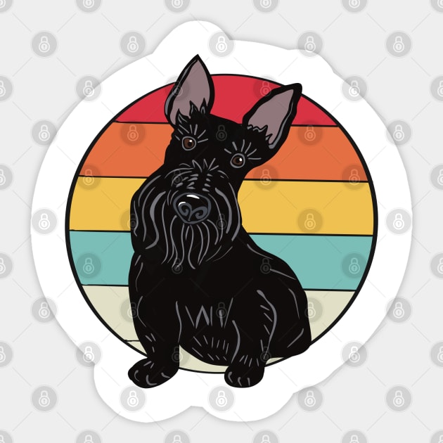 Scottie Dog Sunset Sticker by Janpaints